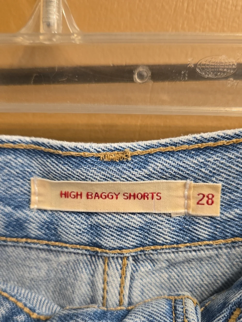 Levi's® High Rise Baggy Denim Shorts Size 28
